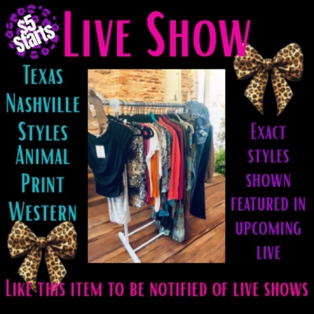LIVE SHOW ALERT- Texas Nashville Concert Styles Animal Print All Sizes
